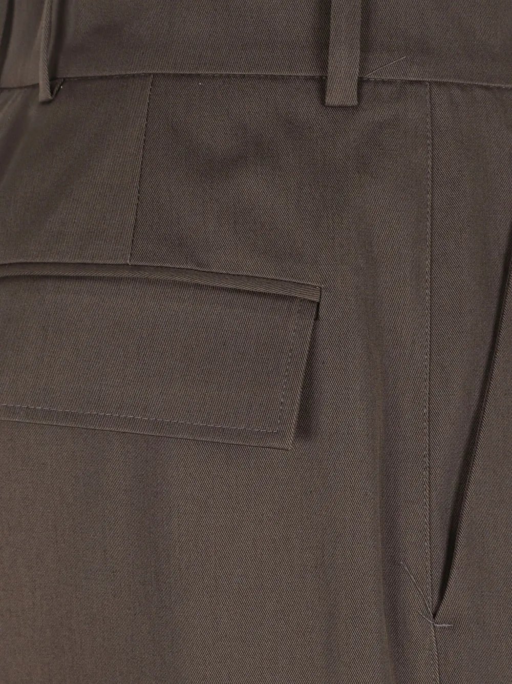 P.a.r.o.s.h Cotton Gabardine Wide Leg Trousers In Brown