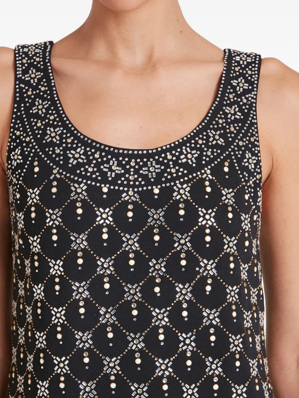 Temperley London Embellished Geometric Mini Dress In Black