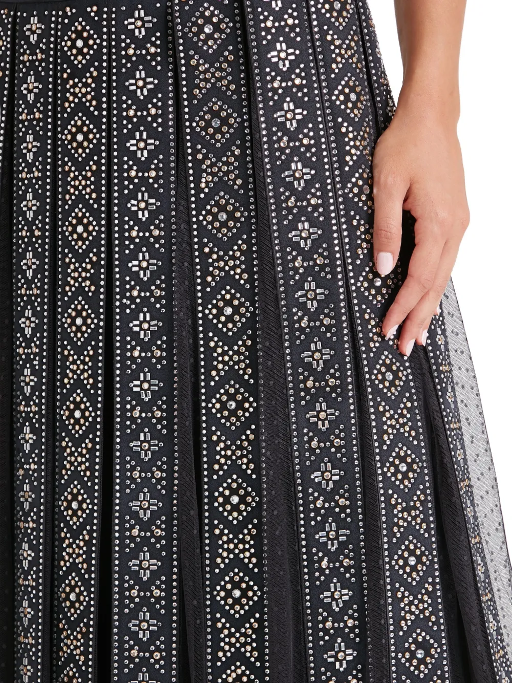 Temperley London Midi-plooirok Zwart