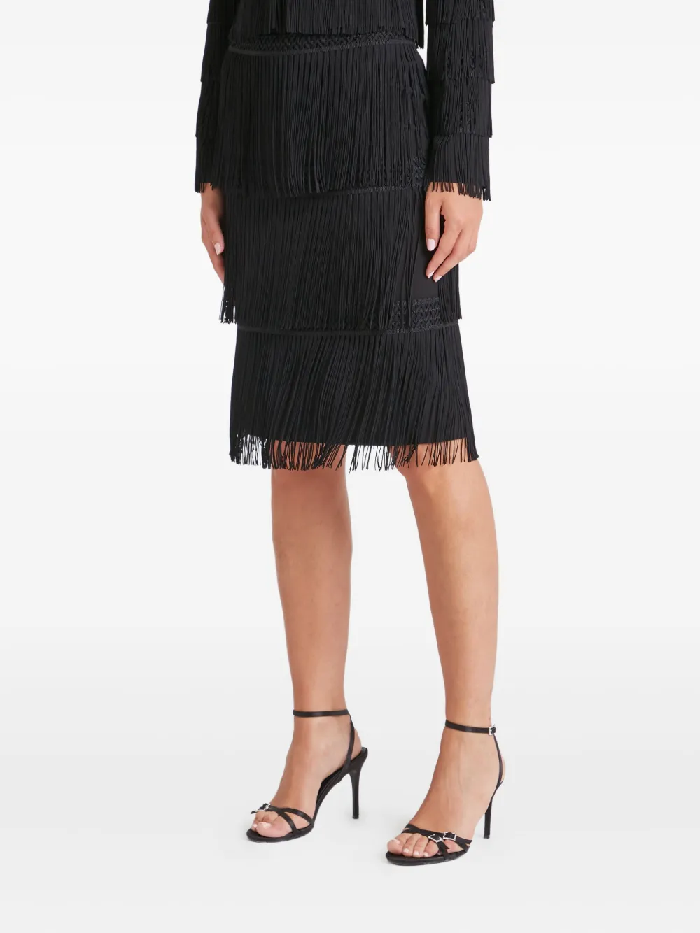 Temperley London Gelaagde midi-rok Zwart