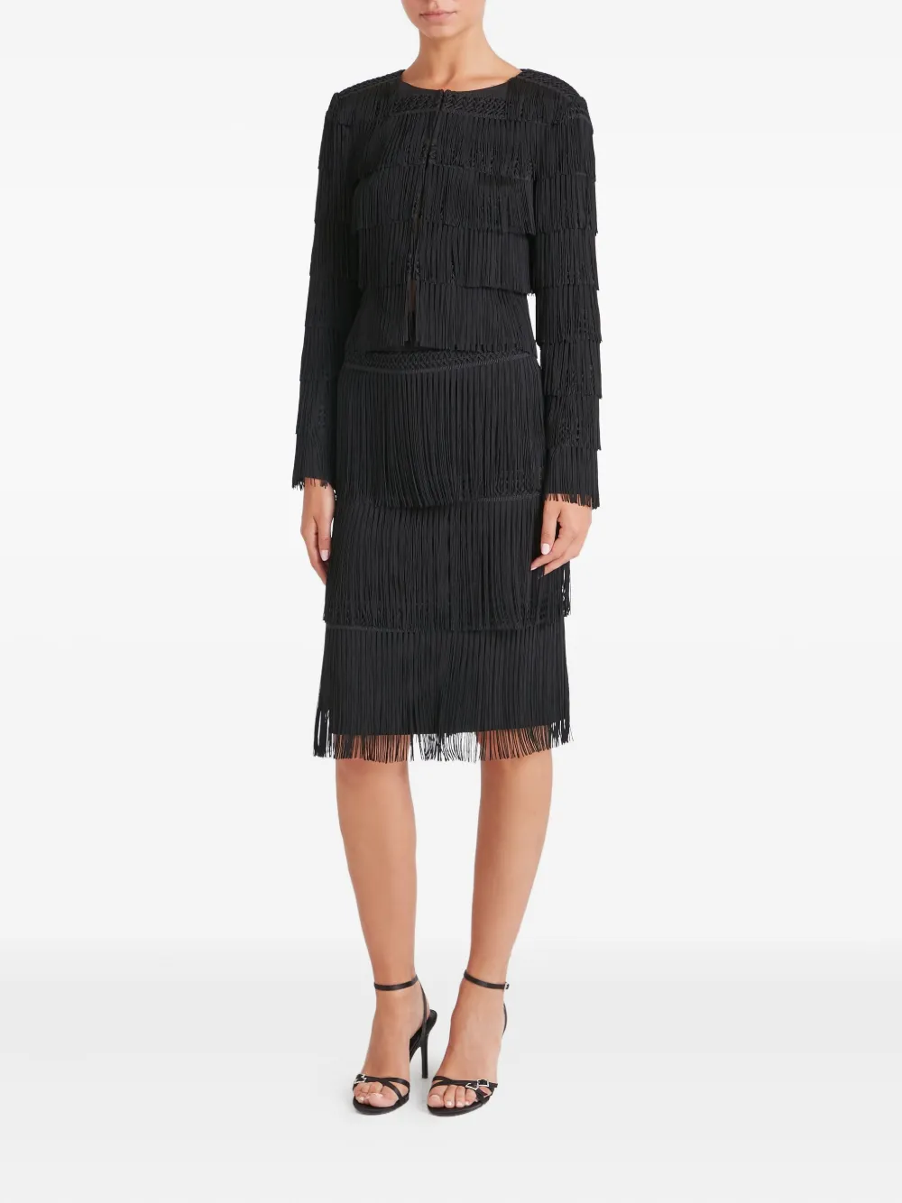 Temperley London Gelaagde midi-rok - Zwart