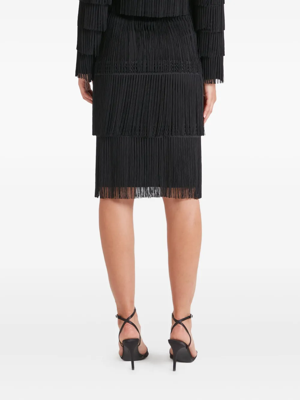 Temperley London Gelaagde midi-rok Zwart