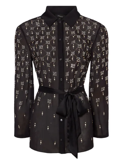 Temperley London beads-embellishment shirt