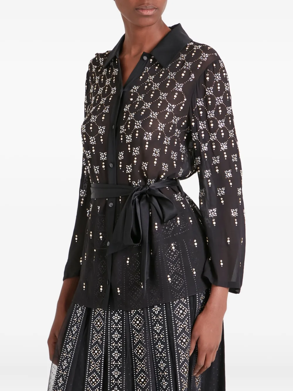 Temperley London Beads-embellishment Shirt In Black