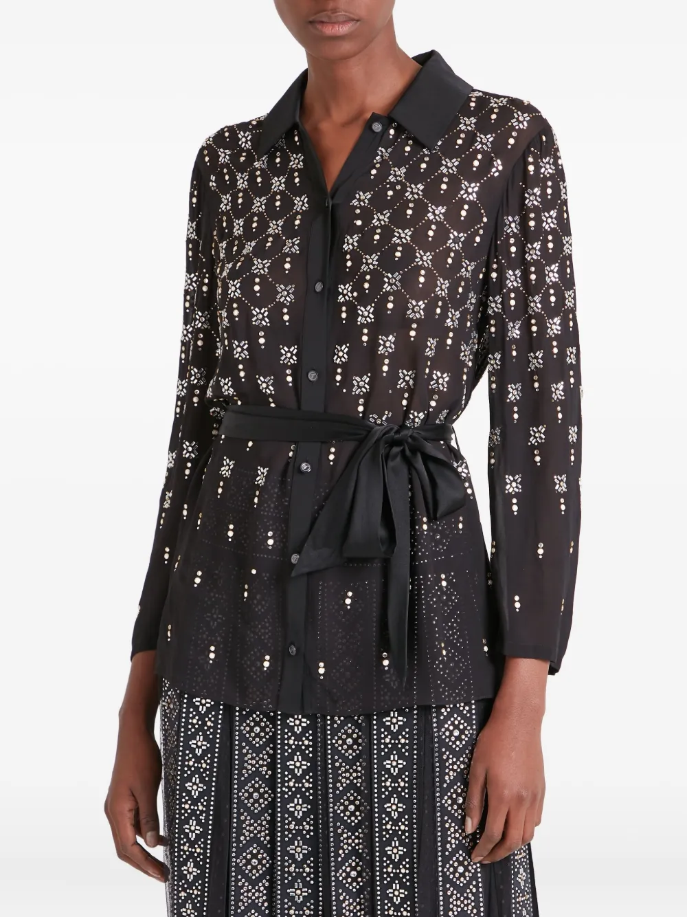 Temperley London Beads-embellishment Shirt In Black