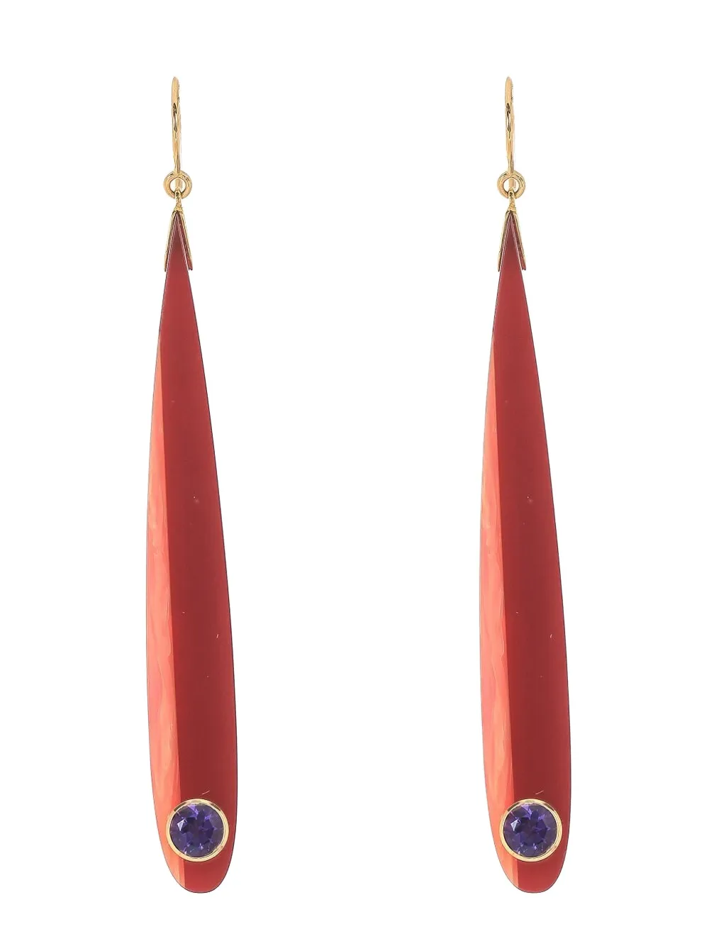 Mark Davis 18k Yellow Gold Bakelite Earrings In Metallic
