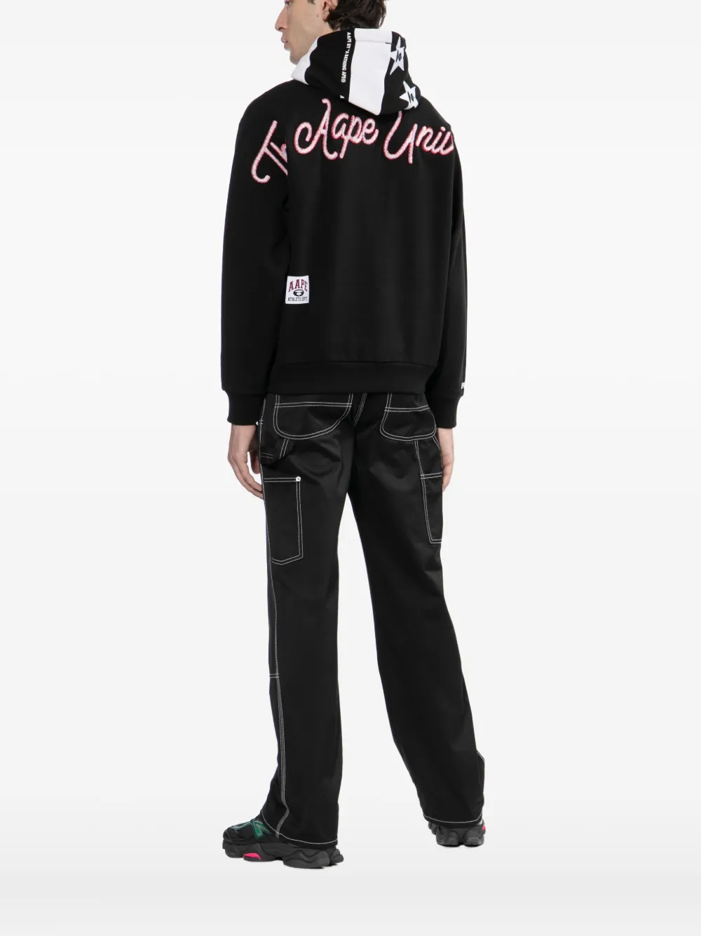 Aape By A Bathing Ape Moonface Bomber Jacket In Black
