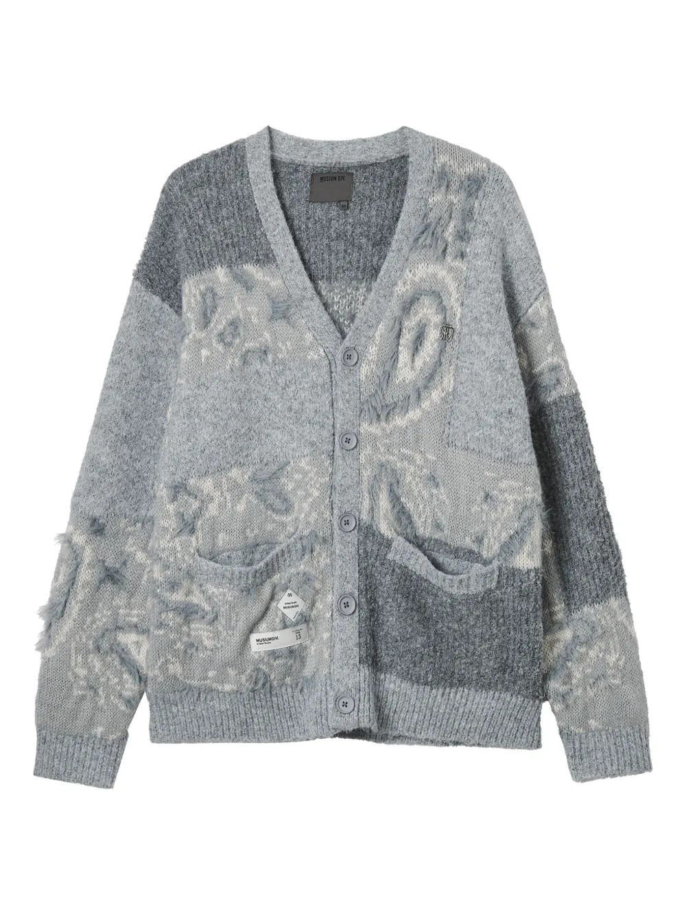 Musium Div. V-neck cardigan | Grey | Image 1