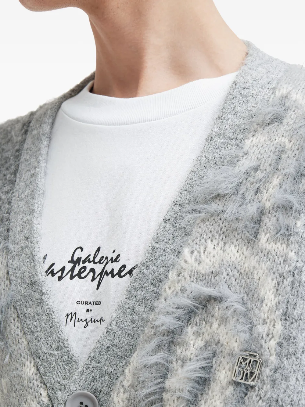 Musium Div. Vest met V-hals Grijs