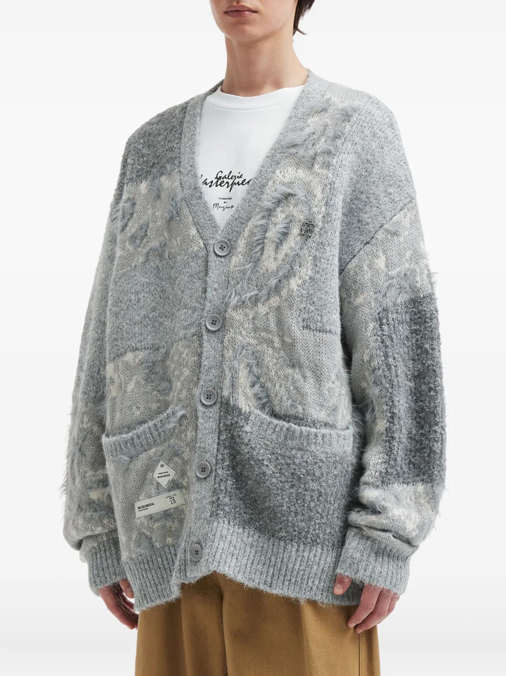 Musium Div. Vest met V-hals Grijs