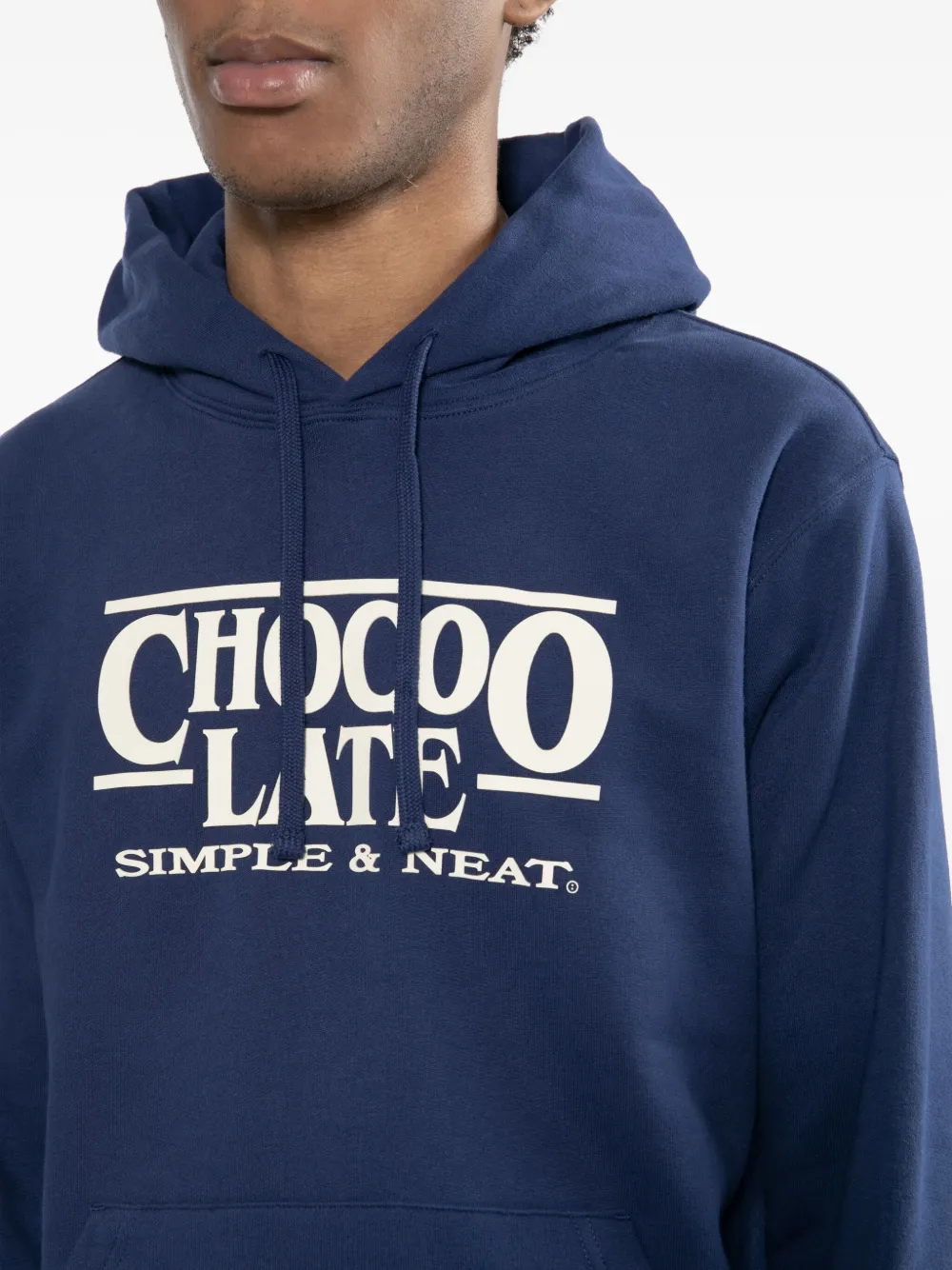 CHOCOOLATE Hoodie met logo-reliëf Blauw