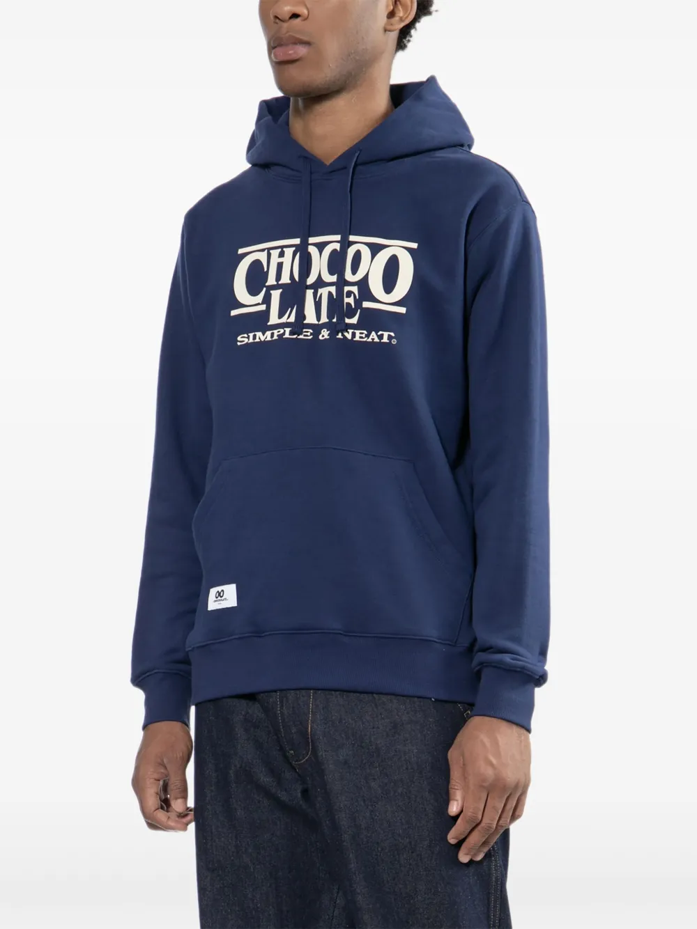 CHOCOOLATE Hoodie met logo-reliëf Blauw