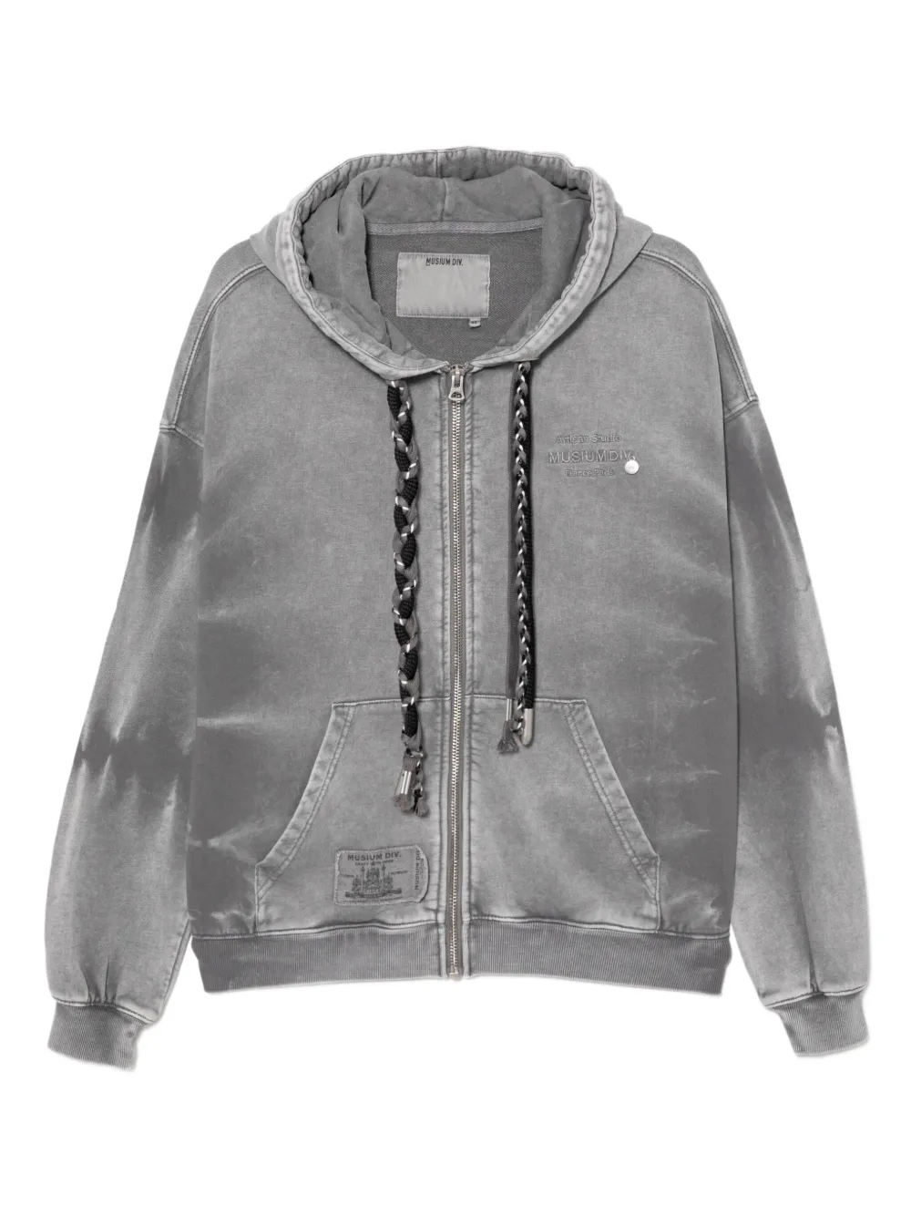 Musium Div. logo-embroidered hoodie | Grey | Image 1