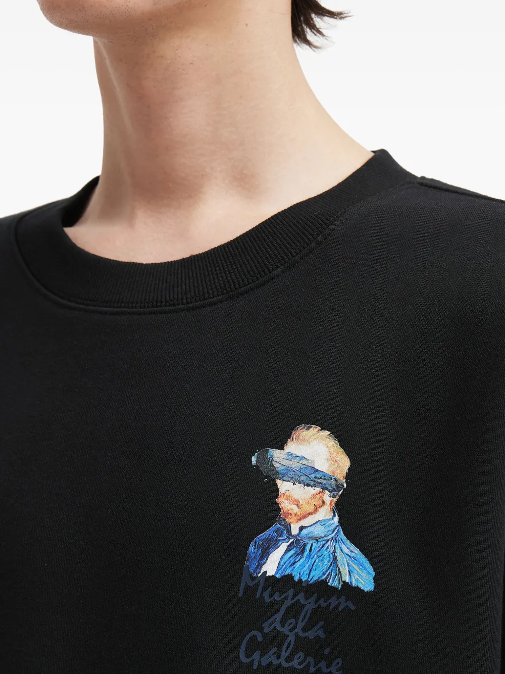 Musium Div. Sweater met ronde hals Zwart