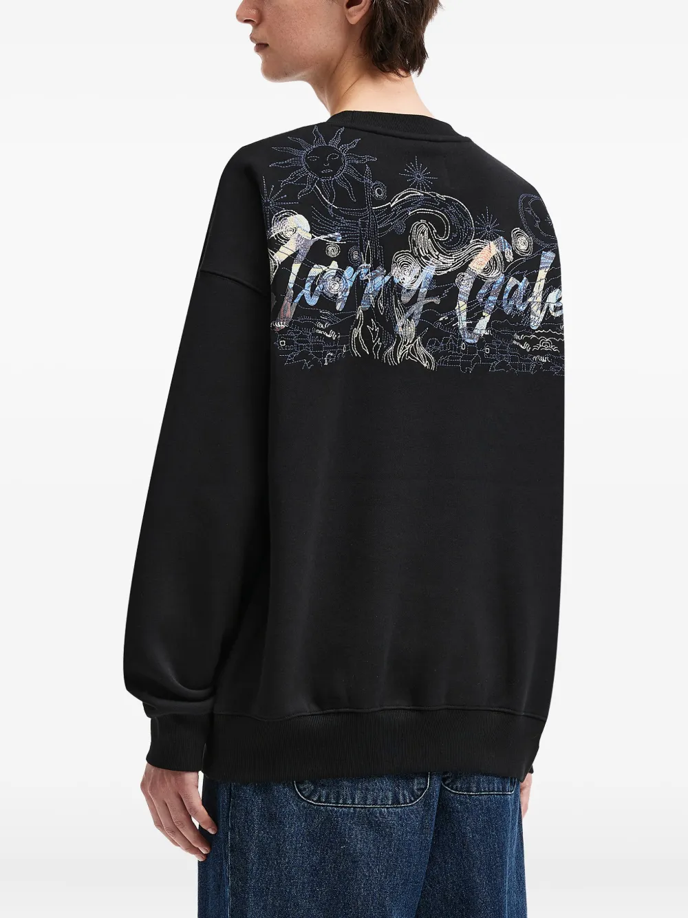 Musium Div. Sweater met ronde hals Zwart