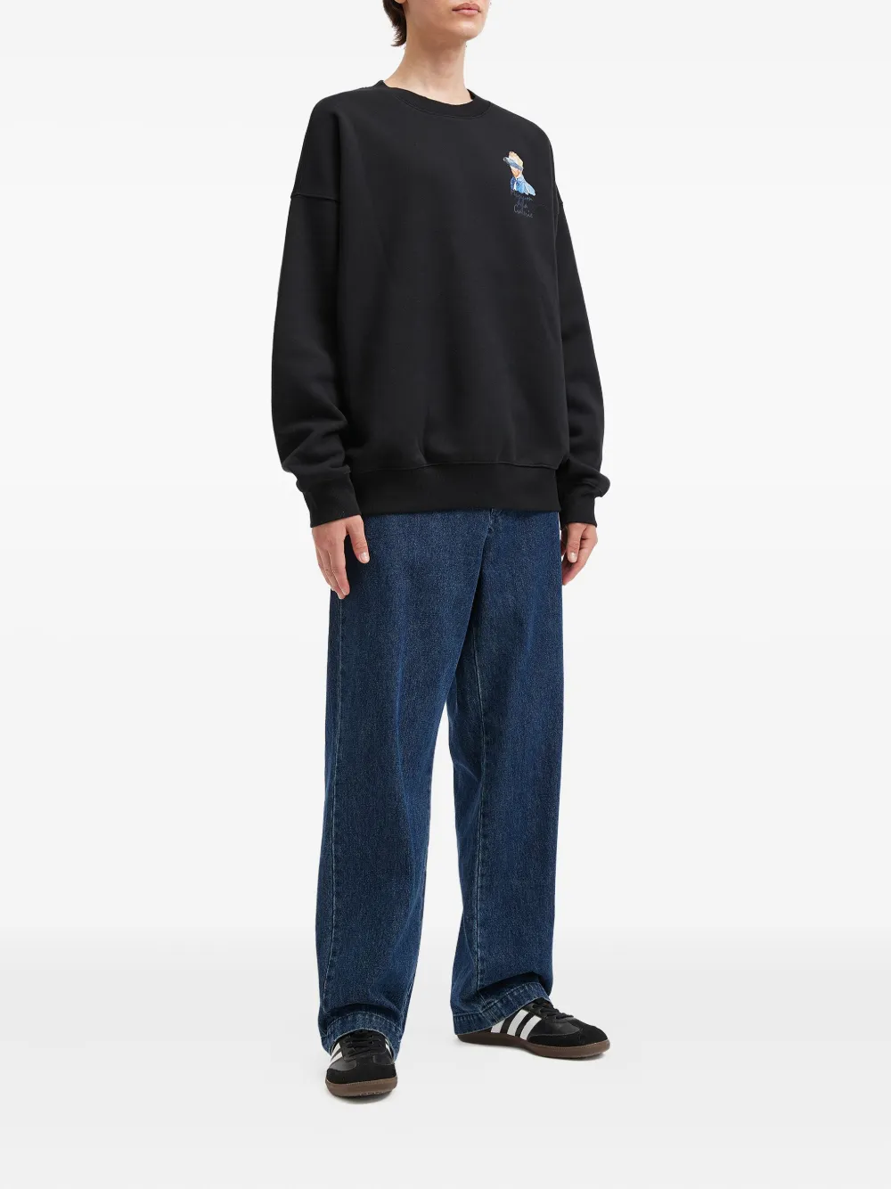 Musium Div. Sweater met ronde hals - Zwart