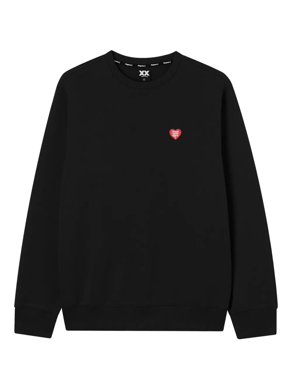 Fingercroxx Heart-logo Cotton Sweatshirt In Black