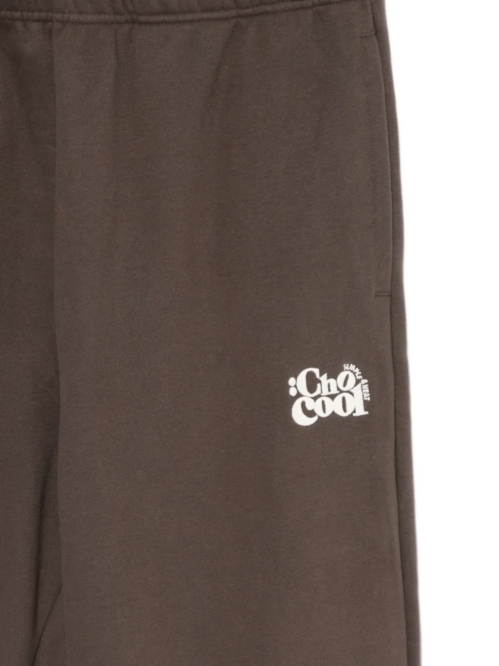 Chocoolate Logo-embroidered Trousers In Brown