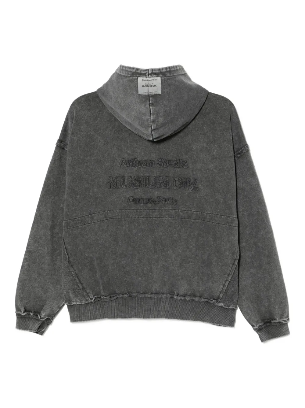 Musium Div. Katoenen hoodie met logo - Grijs