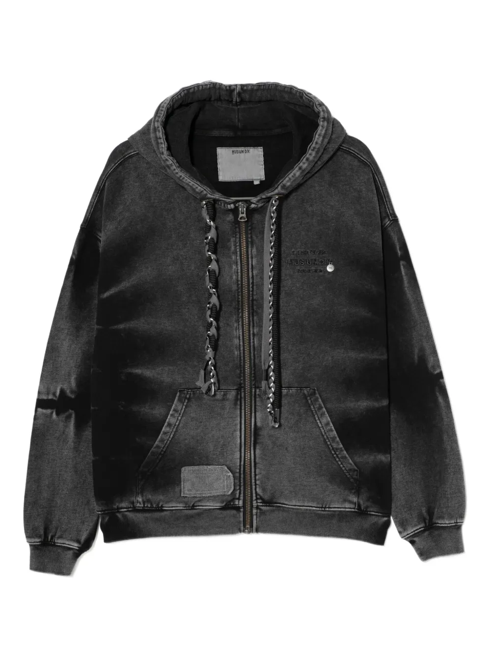 Musium Div. hooded zipped jacket | Black | Image 1