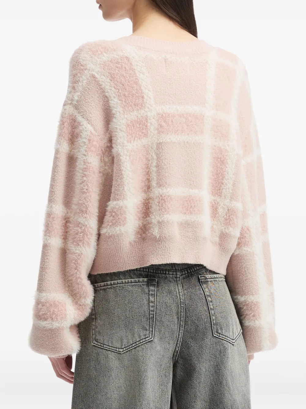 Musium Div. Checked Cardigan In Pink
