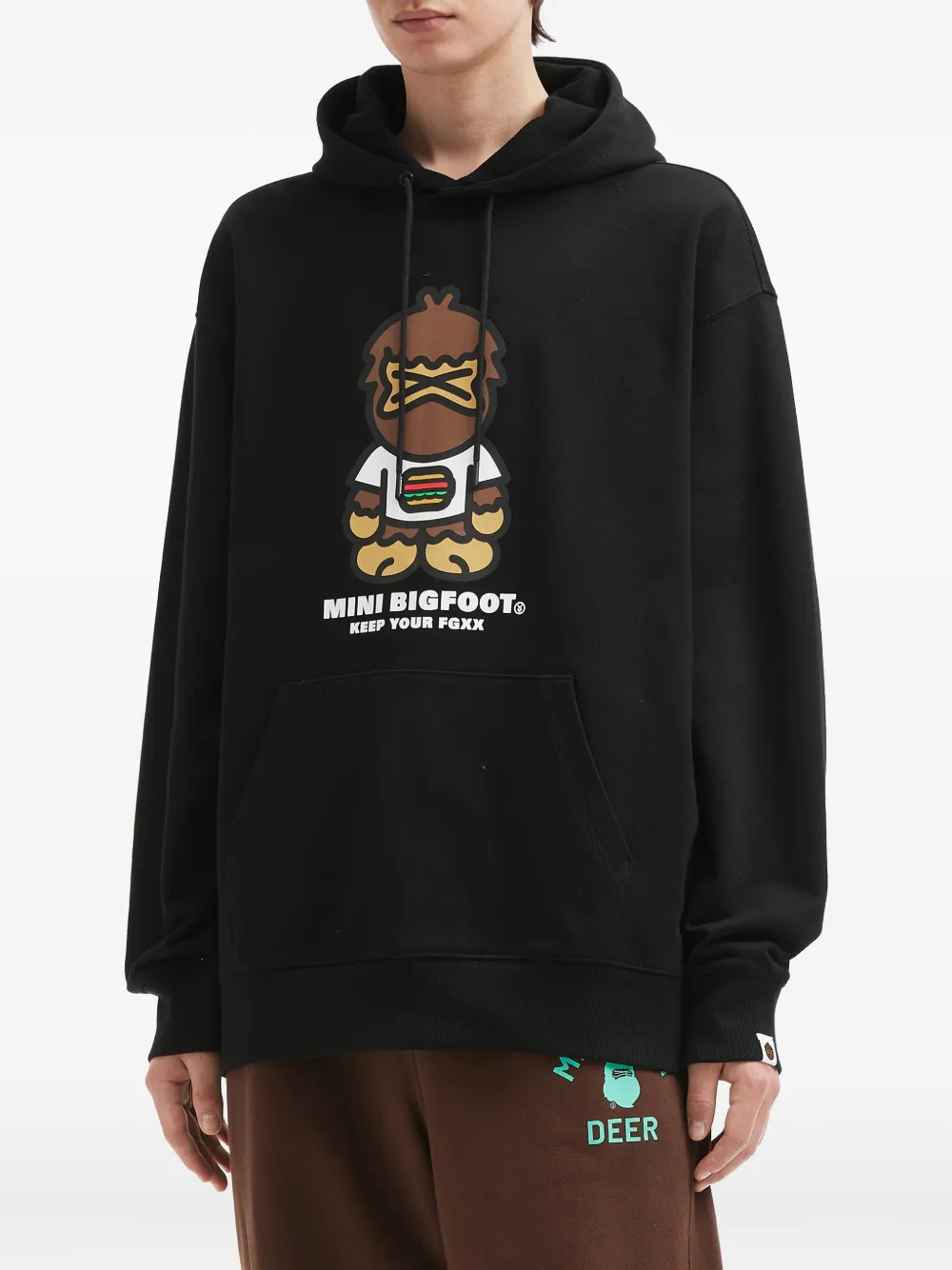 Fingercroxx Mini Bigfoot Graphic Hoodie In Animal Print