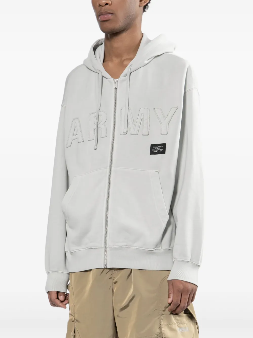 izzue Hoodie met logopatch Grijs