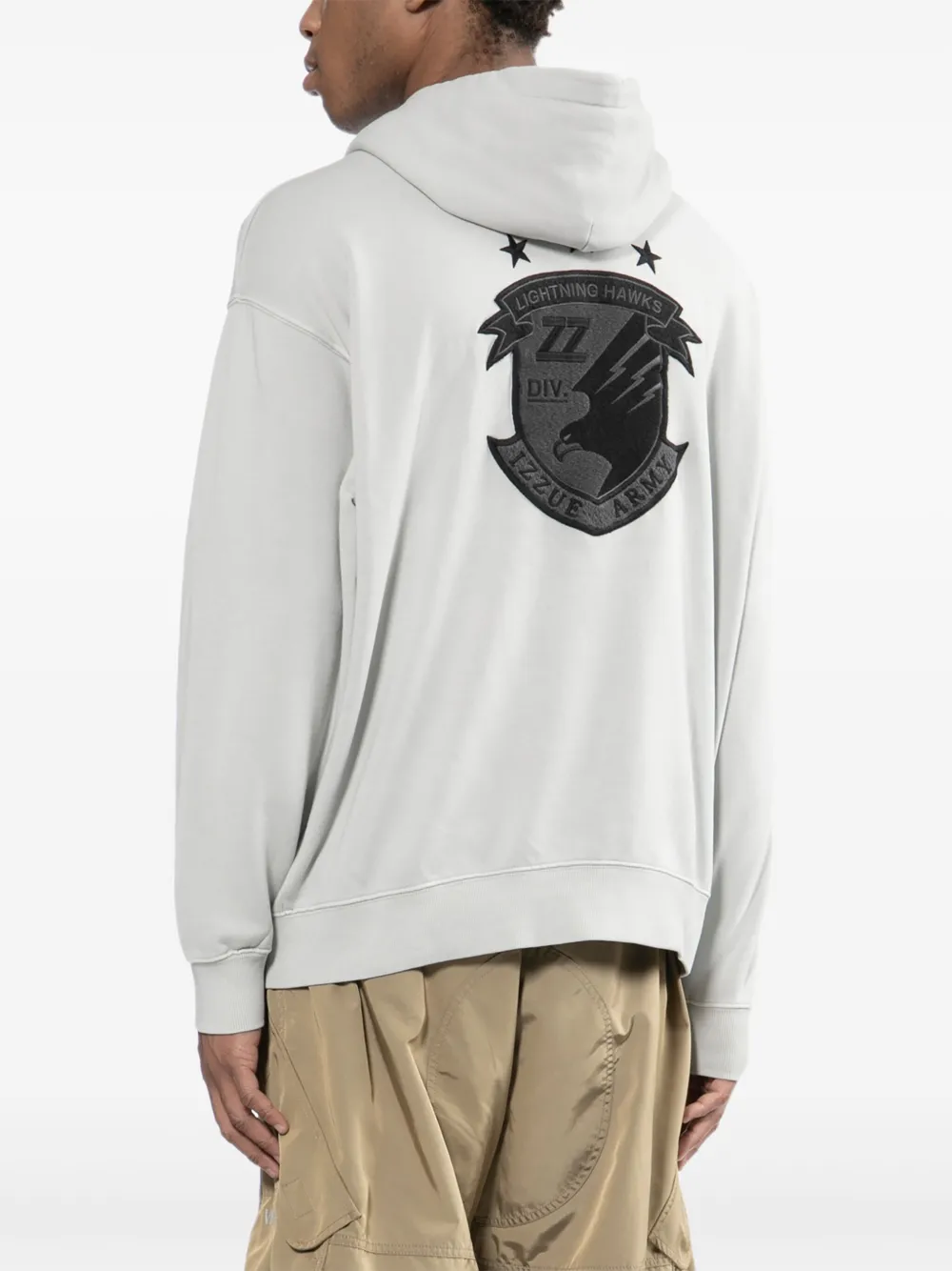 izzue Hoodie met logopatch Grijs