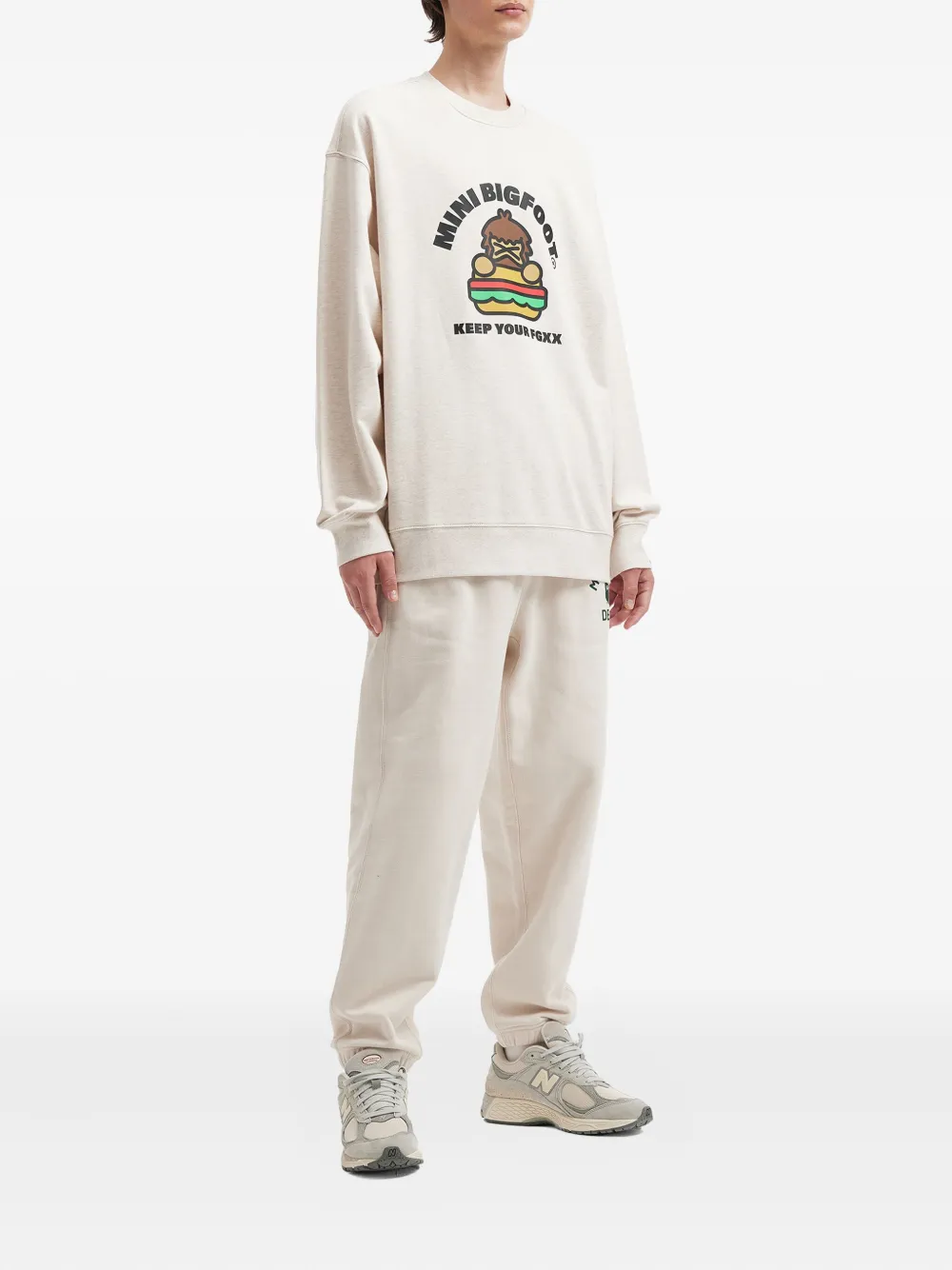 FINGERCROXX Sweater met grafische print - Wit