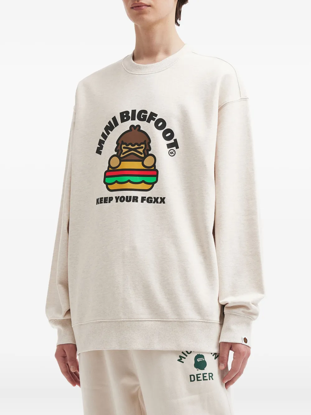 Fingercroxx Mini-bigfoot Graphic Sweatshirt In Neutral