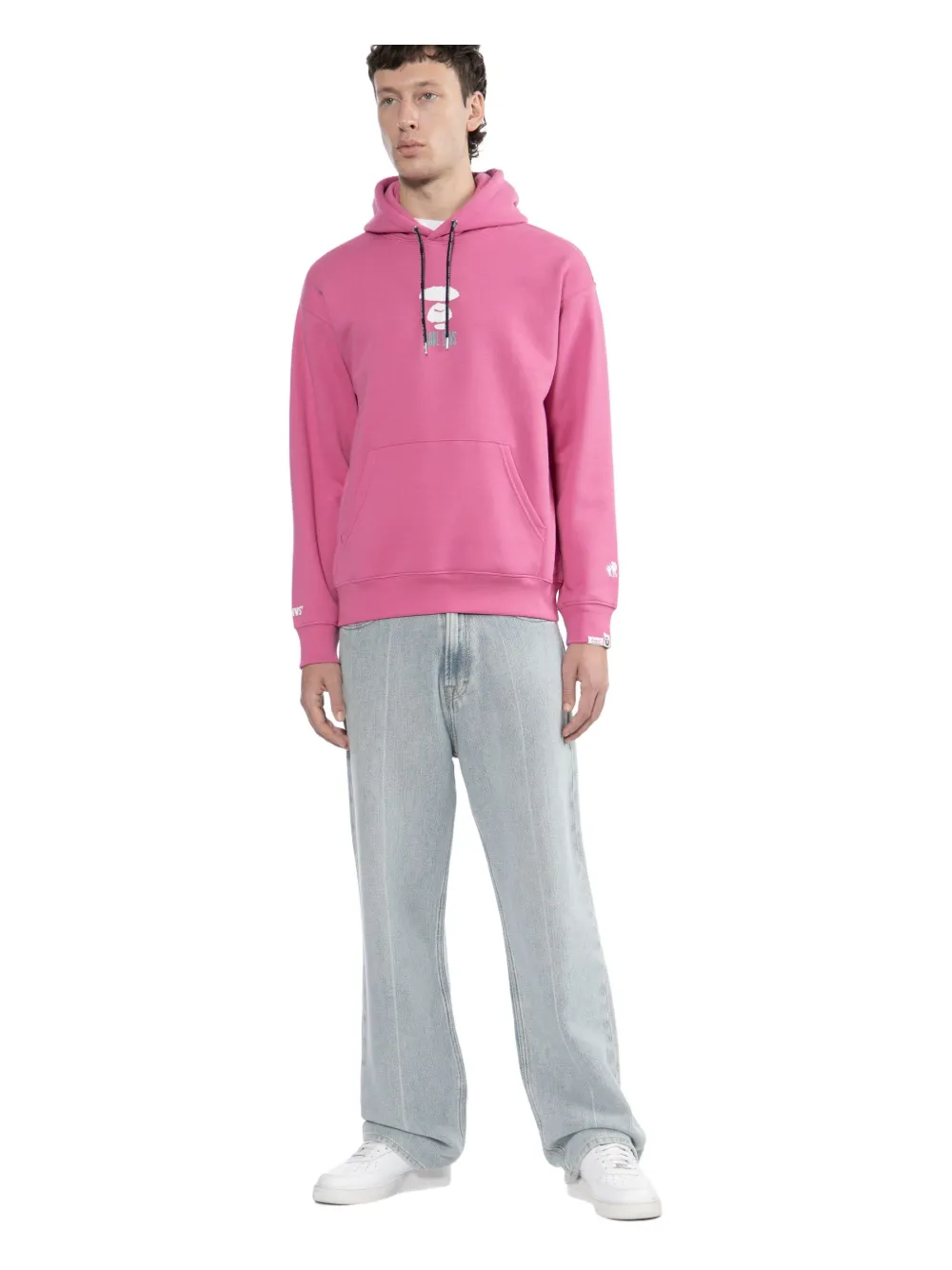 Aape By A Bathing Ape Moonface Hoodie In Pink