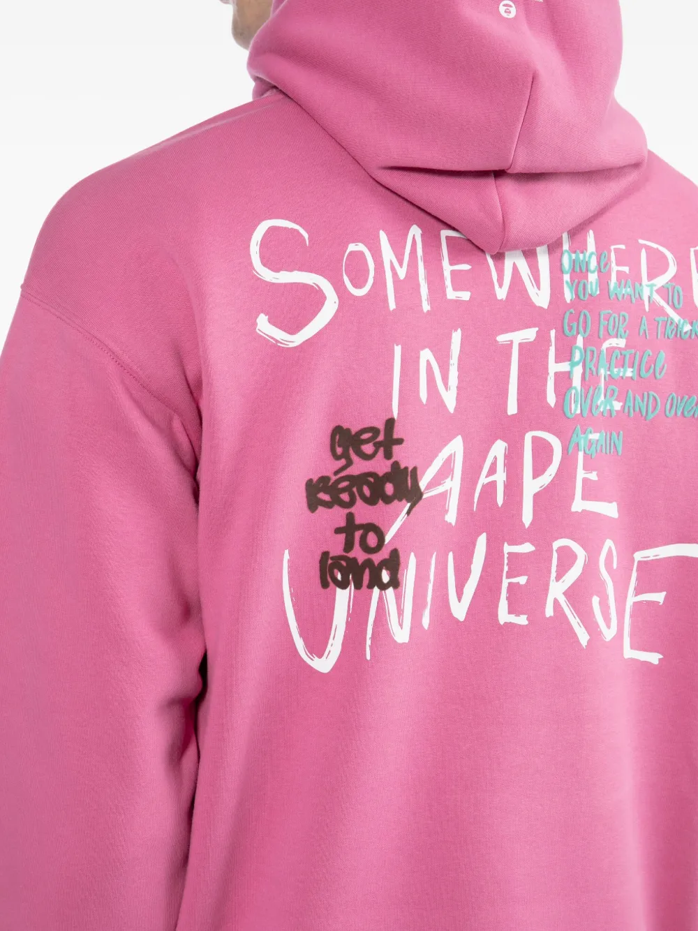 Aape By A Bathing Ape Moonface Hoodie In Pink