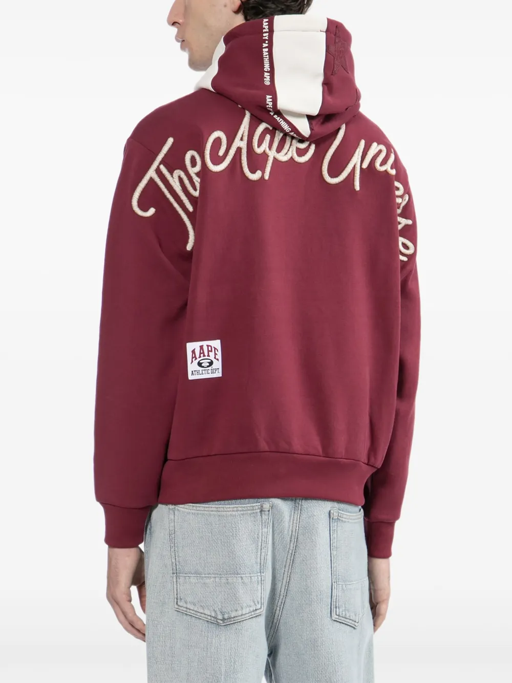 Aape By A Bathing Ape Moonface Bomber Jacket In Red