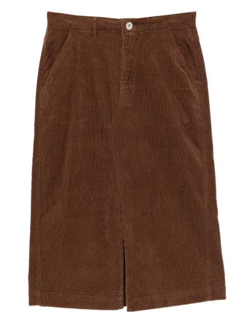 CHOCOOLATE logo-patch midi skirt