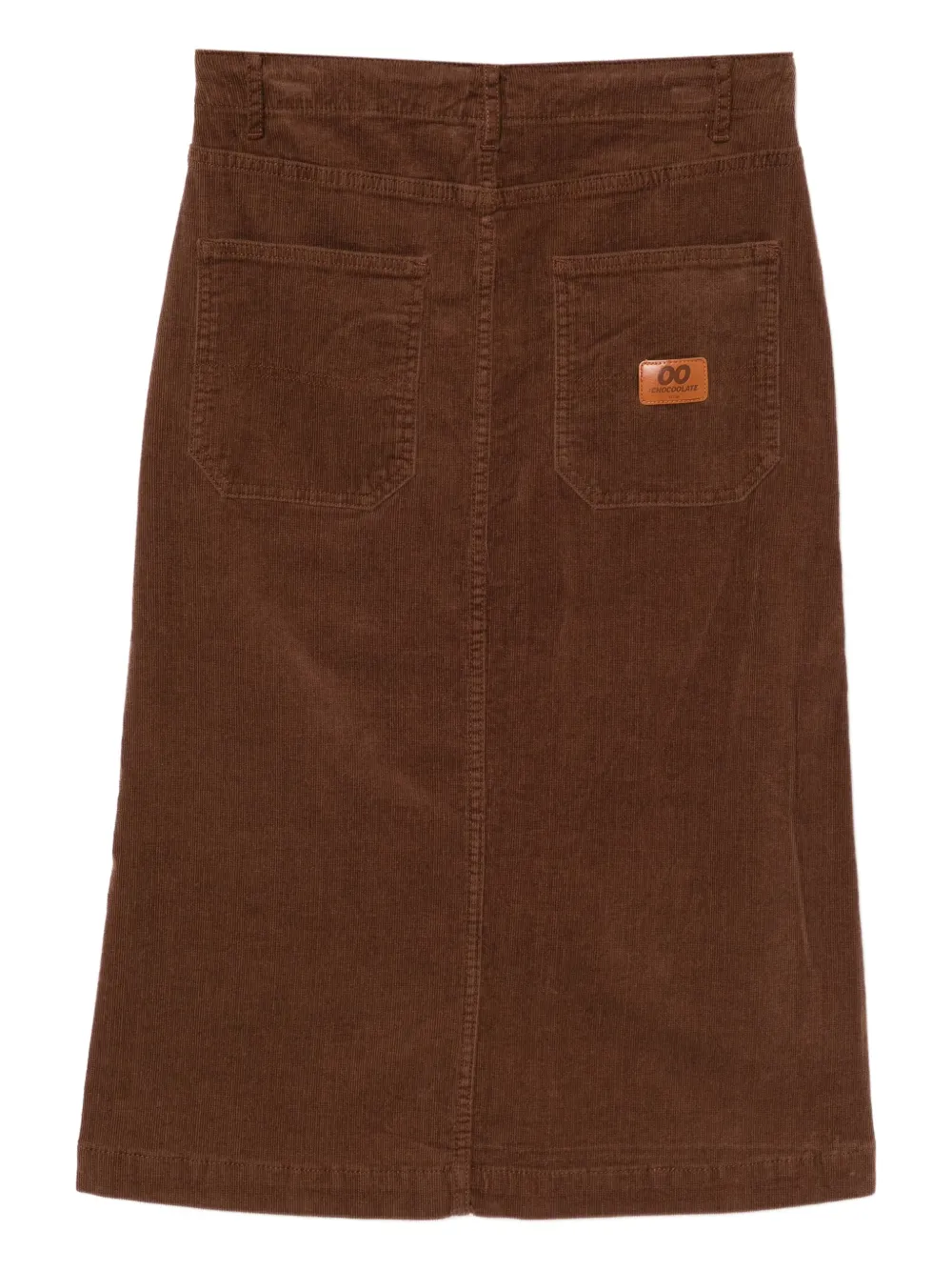 CHOCOOLATE Blouse met logopatch - Bruin