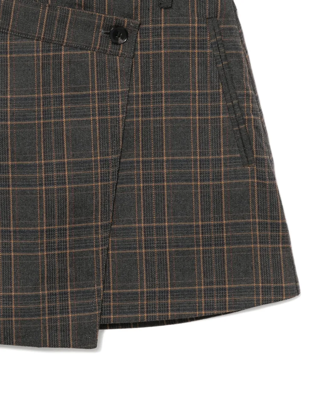 B+ab Checked Mini Skirt In Gray