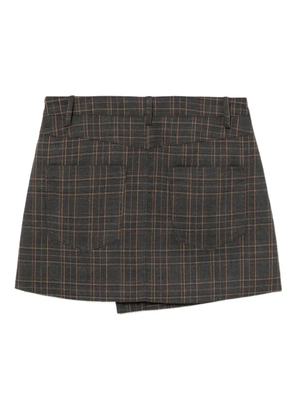b+ab Checked Mini Skirt | Grey | FARFETCH OM