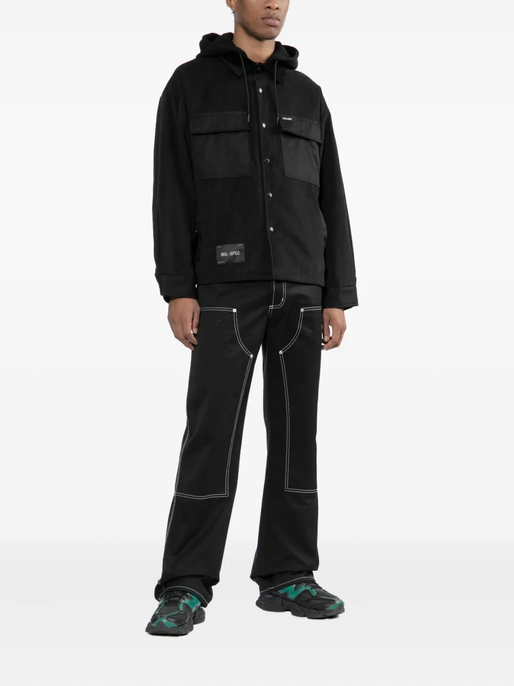 izzue logo-patch jacket | Shirt Jackets | Image 2