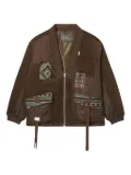 Musium Div. corduroy quilted-panel jacket - Brown