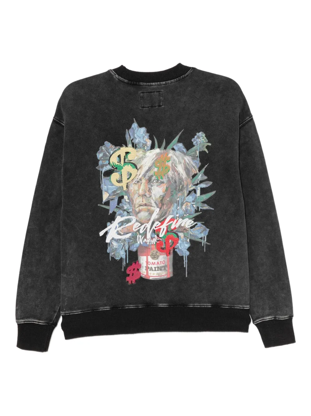 Musium Div. Sweater met print - Zwart