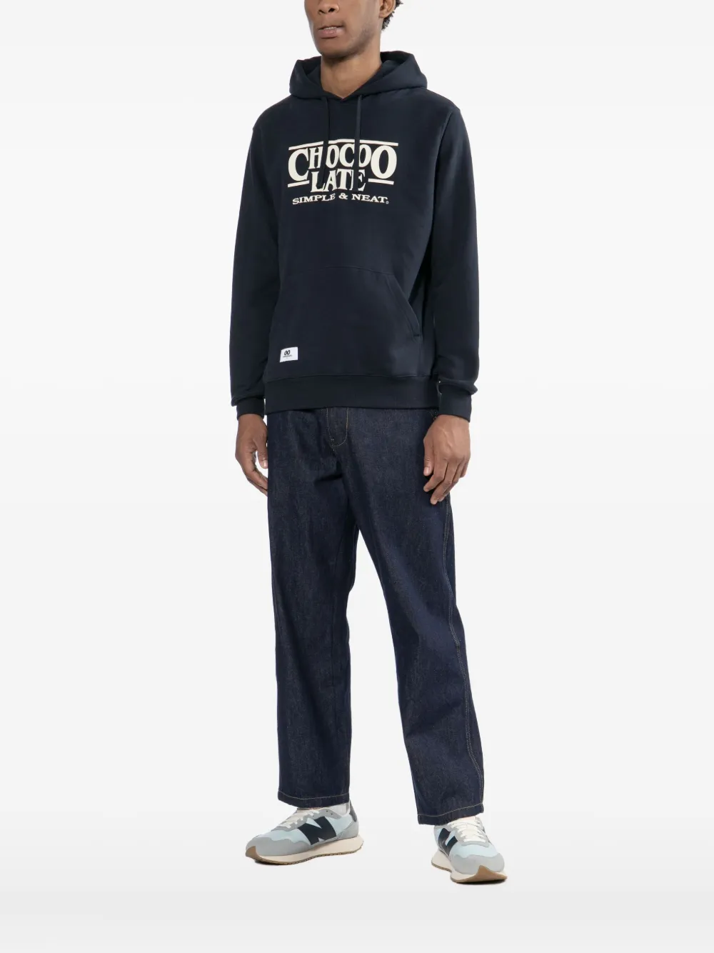 Chocoolate Logo-embossed Hoodie In Blue