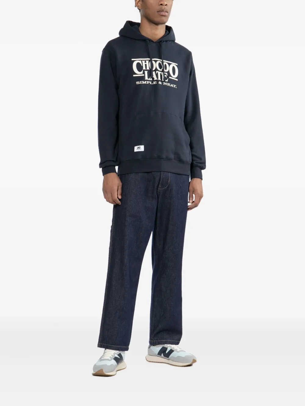 Chocoolate Logo-embossed Hoodie In Blue