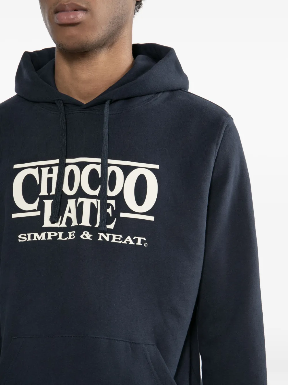 Chocoolate Logo-embossed Hoodie In Blue