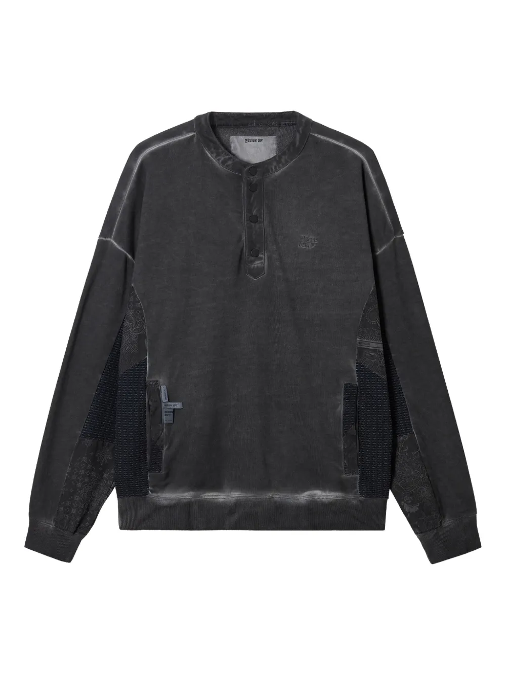 Musium Div. panelled cotton sweatshirt | Black | Image 1