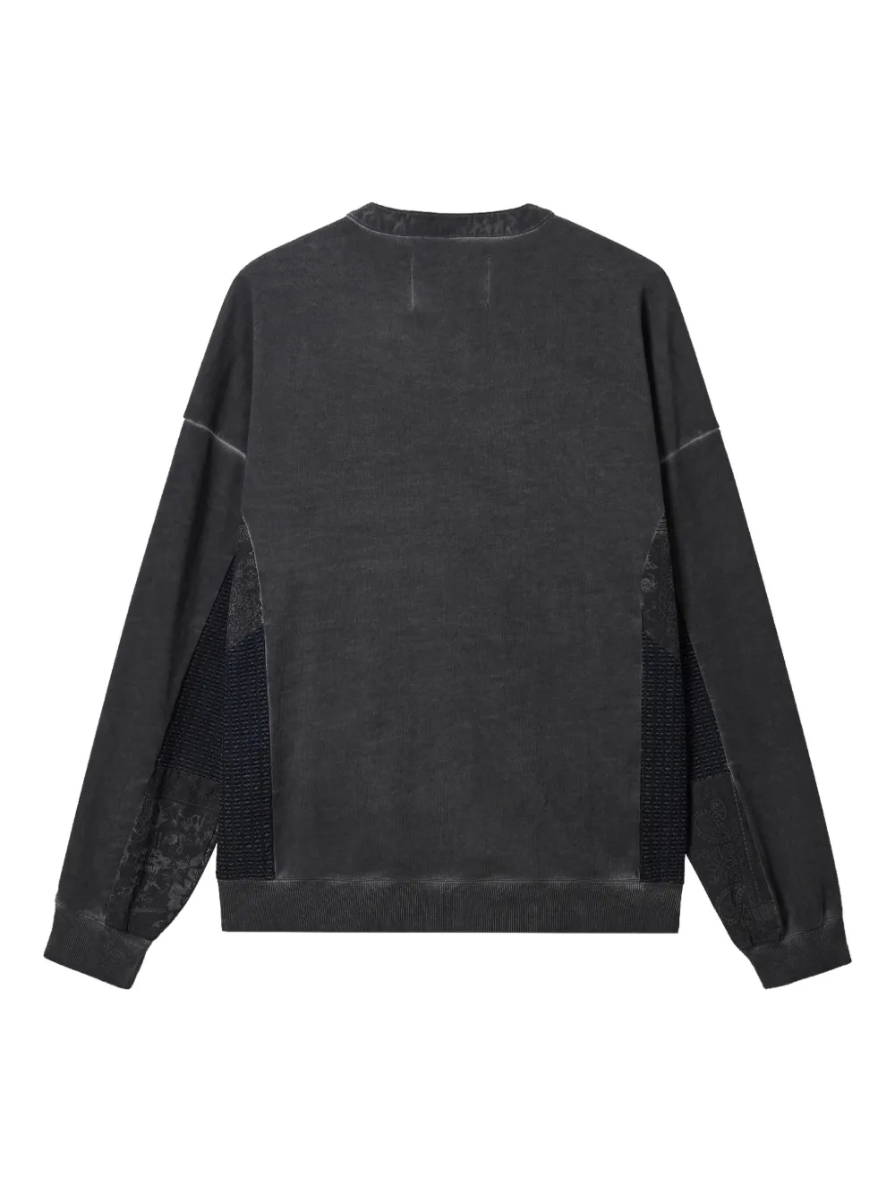 Musium Div. Sweater met vlakken - Zwart