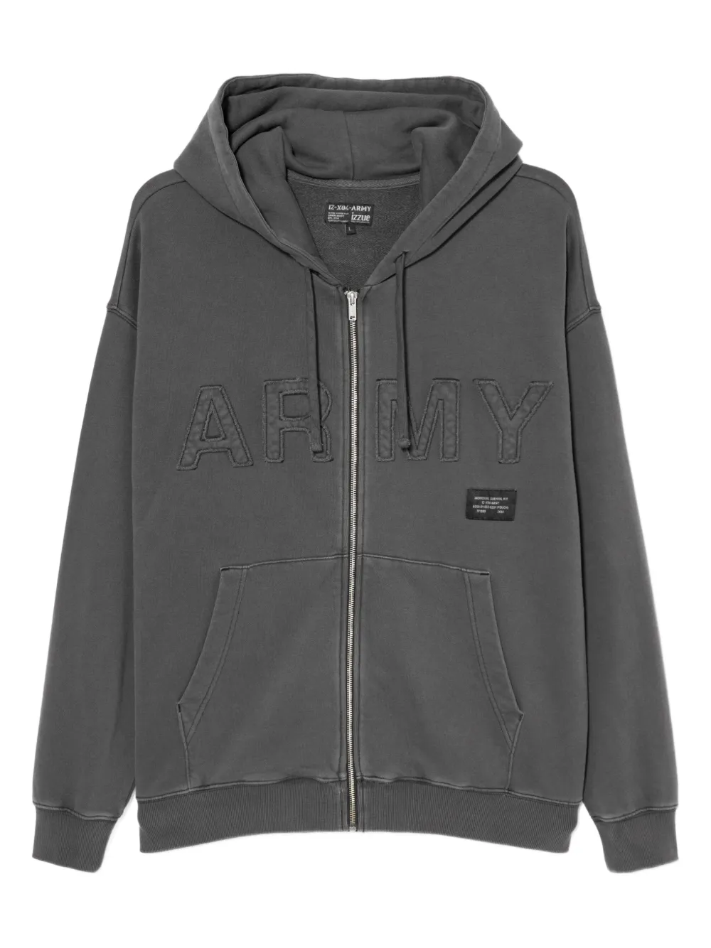 izzue logo-embroidered hoodie | Grey | Image 1