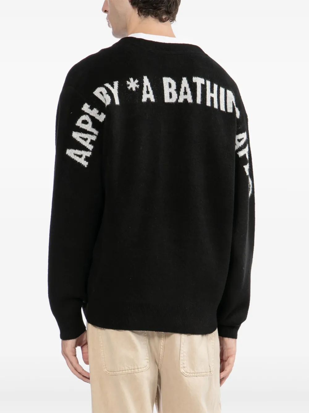 AAPE BY *A BATHING APE Moonface vest Zwart