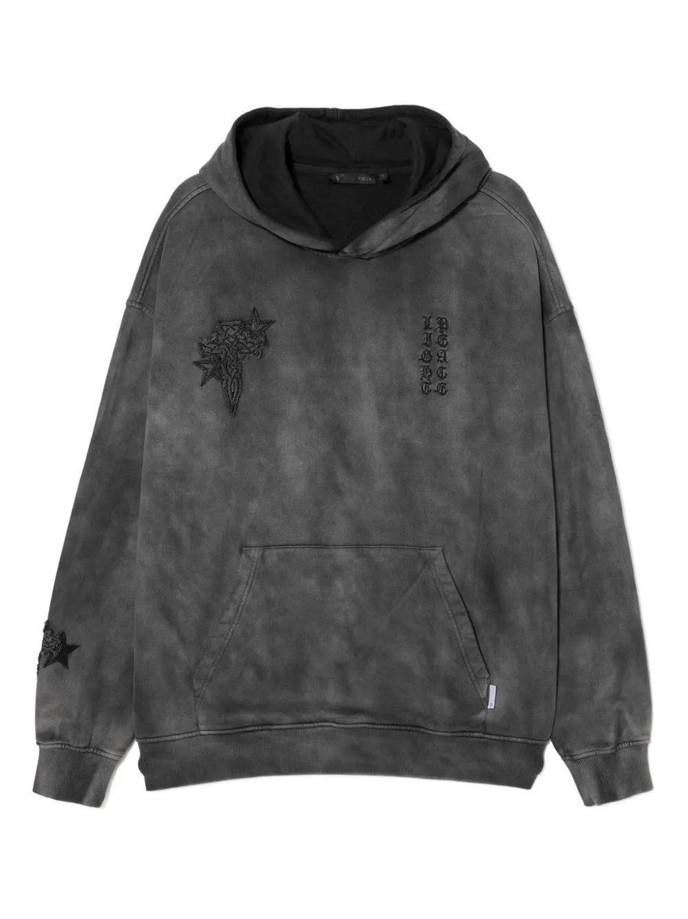 FIVE CM hoodie con bordado gráfico | gris | Image 1