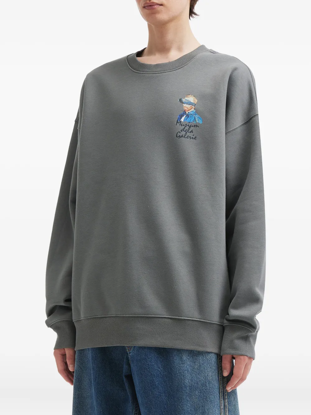 Musium Div. Sweater met ronde hals - Grijs