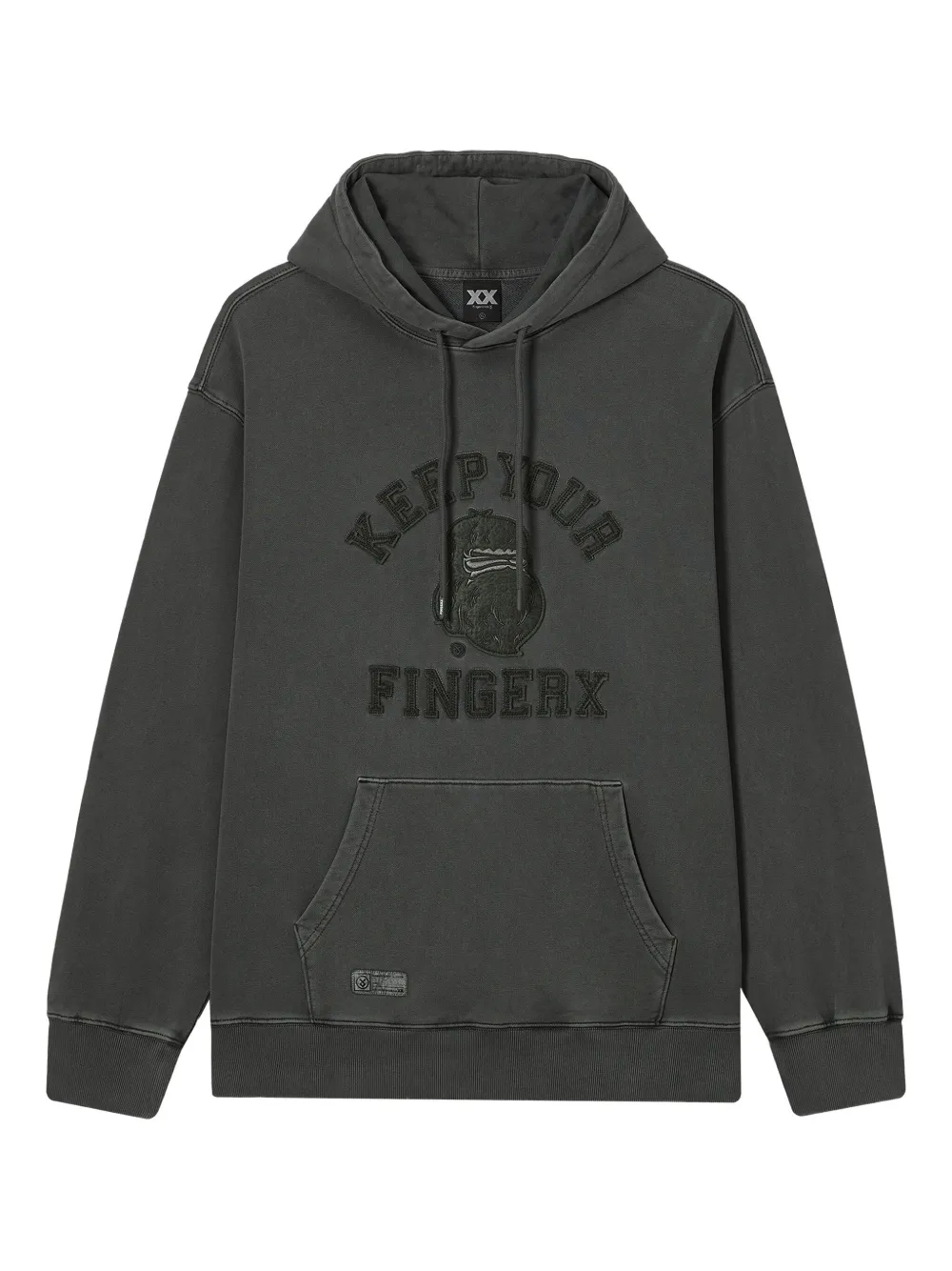 Fingercroxx Slogan-appliqué Hoodie In Black